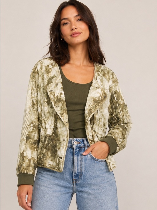 Anthropologie Jackets & Blazers - NWT Anthro Marrakech Tie Dye Quilted Moto Jacket
